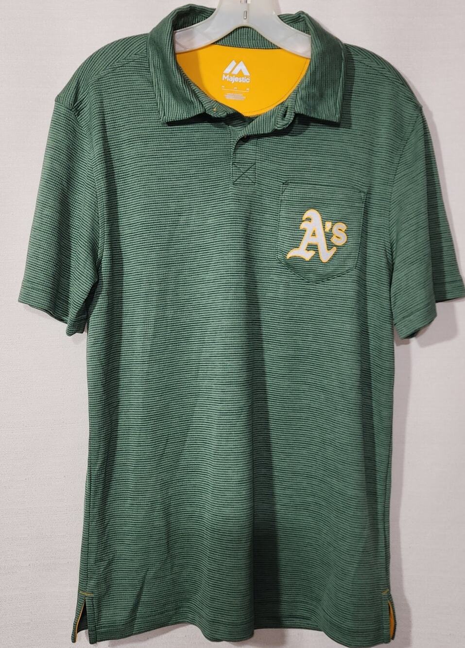 Oakland A's short sleeve polo men Medium